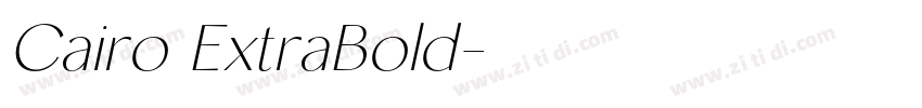 Cairo ExtraBold字体转换